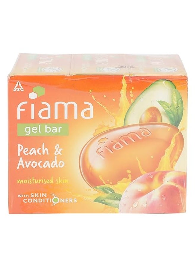 Fiama Gel Bathing Bar, Peach and Avocado - Image 1